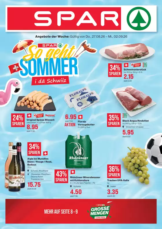 SPAR Katalog in Genève | Neui Ängbot zum Entdecke | 2026-08-27T00:00:00.000Z - 2026-09-02T00:00:00.000Z