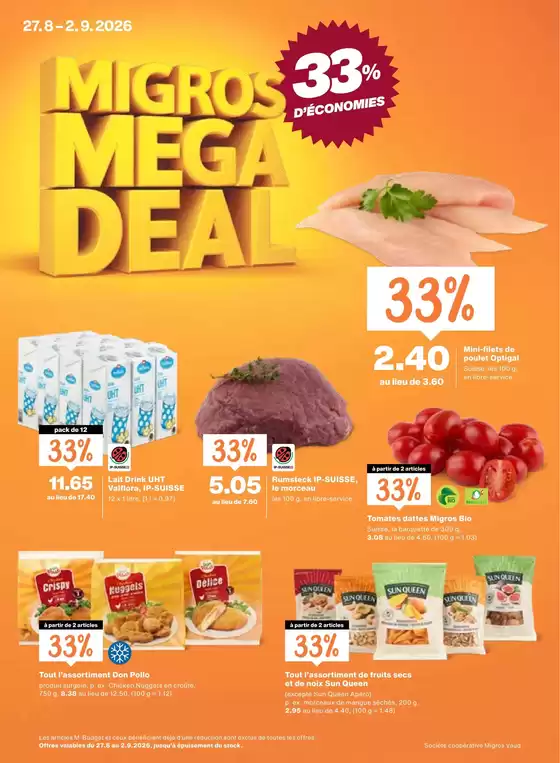Migros Katalog in Genève | Migros reklamblad - DE | 2026-08-27T00:00:00.000Z - 2026-09-02T00:00:00.000Z