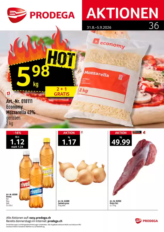 Prodega Katalog in Genève | Aktionen agh kw36 2026 d web | 2026-08-31T00:00:00.000Z - 2026-09-05T00:00:00.000Z