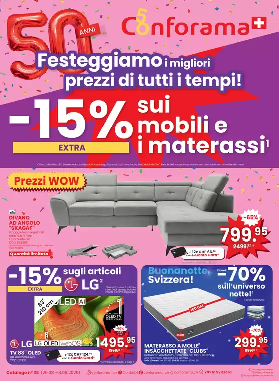 Conforama Katalog | Jetzt spare mit üse Deals | 2026-08-26T00:00:00.000Z - 2026-09-08T00:00:00.000Z