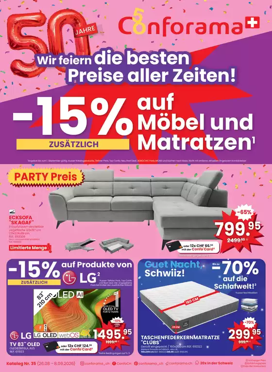 Conforama Katalog | Neui Ängbot zum Entdecke | 2026-08-26T00:00:00.000Z - 2026-09-08T00:00:00.000Z