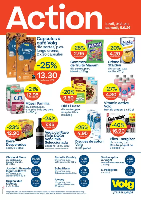 Volg Katalog in Wettingen | Aktuälli Schnäppchen und Ängbot | 2026-08-31T00:00:00.000Z - 2026-09-05T00:00:00.000Z