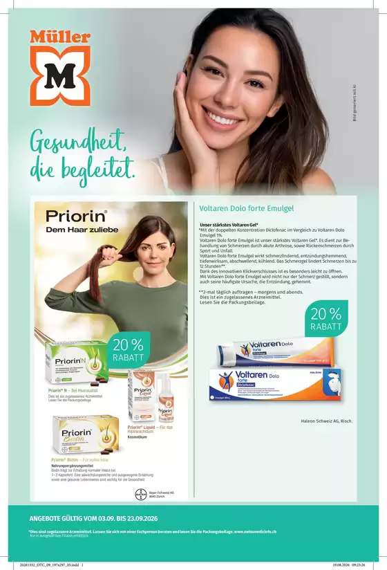 Müller Katalog in Pieterlen | Ihr Gesundheitsspezialist | 2026-09-02T00:00:00.000Z - 2026-09-23T00:00:00.000Z