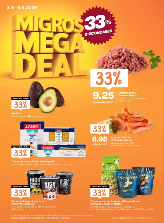 Migros Katalog in Pieterlen | Migros reklamblad - FR | 2026-09-03T00:00:00.000Z - 2026-09-09T00:00:00.000Z