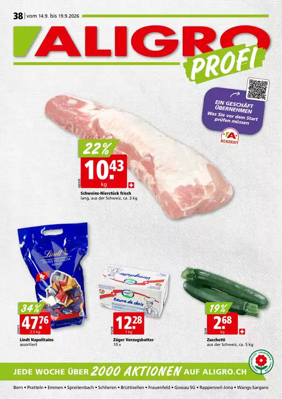 Aligro Katalog in Freienbach | Top-Ängbot für Sparfüchse | 2026-09-14T00:00:00.000Z - 2026-09-19T00:00:00.000Z