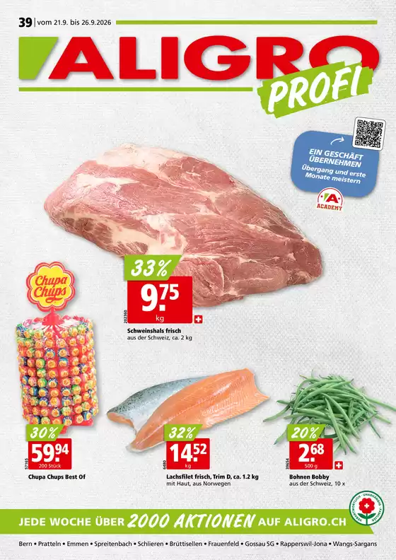 Aligro Katalog | Exklusivi Deals für üsi Chunde | 2026-09-21T00:00:00.000Z - 2026-09-26T00:00:00.000Z