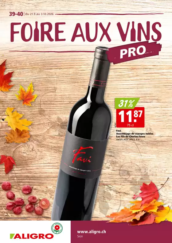 Aligro Katalog | Top-Deals für alli Chunde | 2026-09-21T00:00:00.000Z - 2026-10-03T00:00:00.000Z