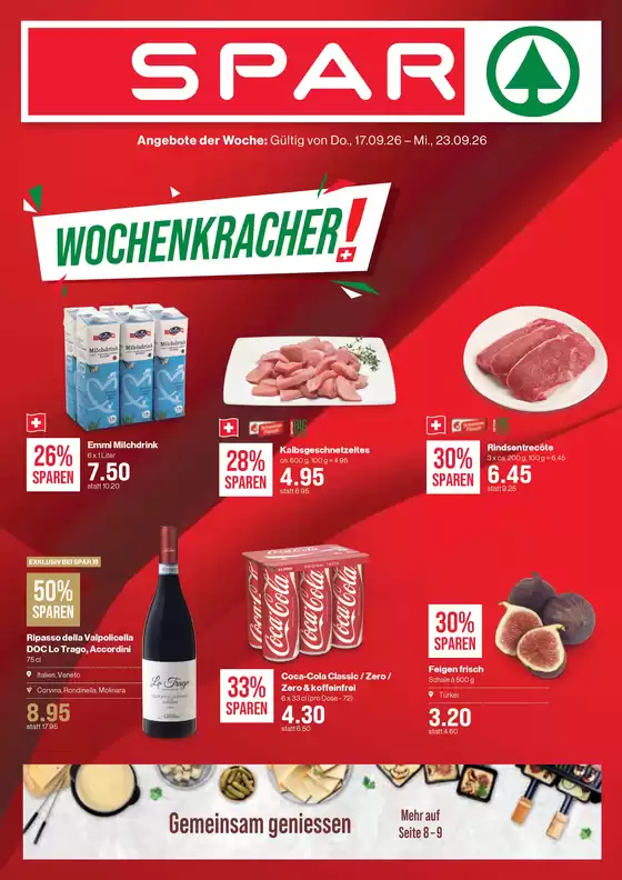 SPAR Katalog | Tolle Rabatt uf usgwählte Produkt | 2026-09-17T00:00:00.000Z - 2026-09-23T00:00:00.000Z