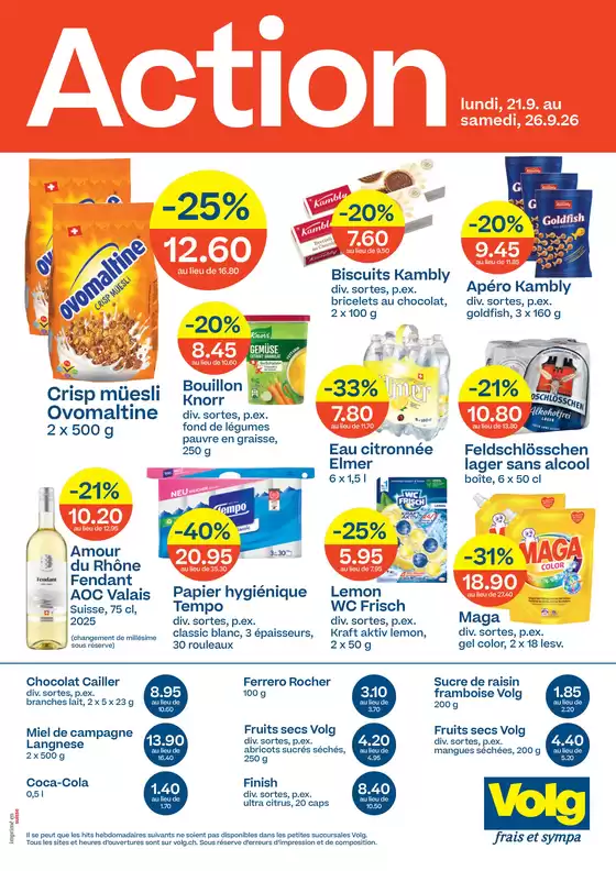 Volg Katalog | Tolle Rabatt uf usgwählte Produkt | 2026-09-21T00:00:00.000Z - 2026-09-26T00:00:00.000Z