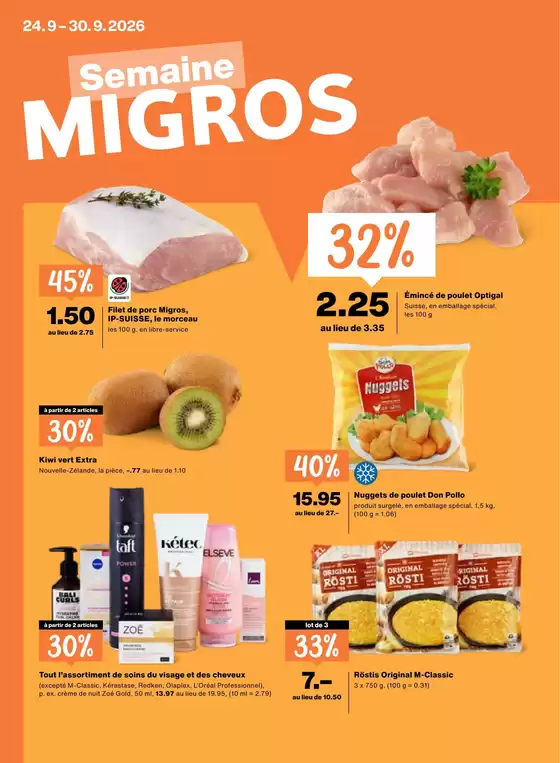 Migros Katalog in Münsingen | Migros reklamblad - FR | 2026-09-24T00:00:00.000Z - 2026-09-30T00:00:00.000Z