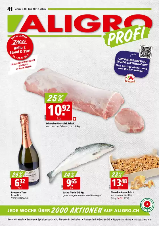 Aligro Katalog in St. Gallen | Exklusivi Deals für üsi Chunde | 2026-10-05T00:00:00.000Z - 2026-10-10T00:00:00.000Z