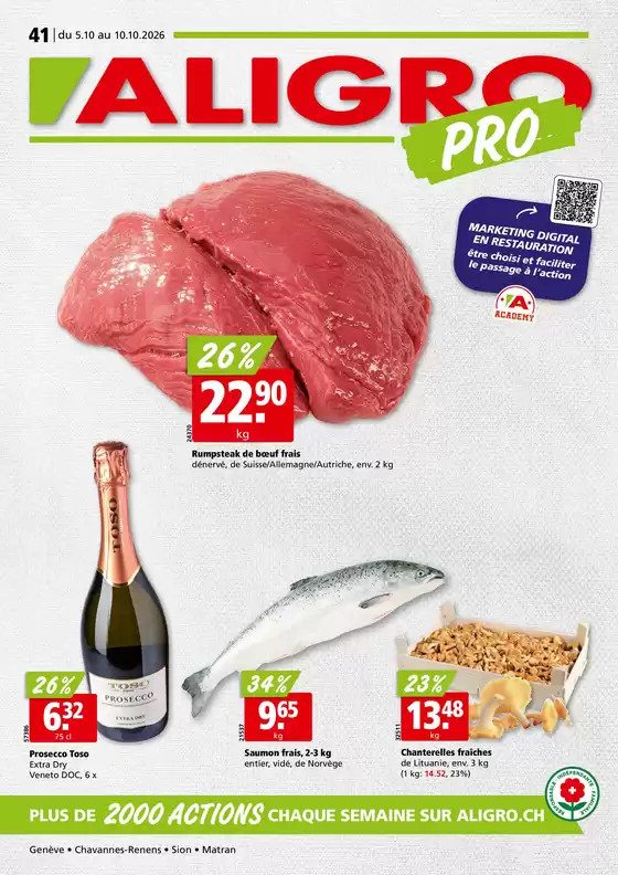Aligro Katalog in St. Gallen | Actions PRO #39 | 2026-10-05T00:00:00.000Z - 2026-10-10T00:00:00.000Z