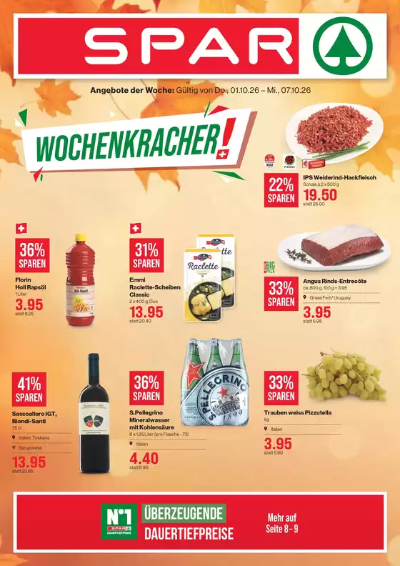 SPAR Katalog in St. Gallen | Exklusivi Deals für üsi Chunde | 2026-10-01T00:00:00.000Z - 2026-10-07T00:00:00.000Z