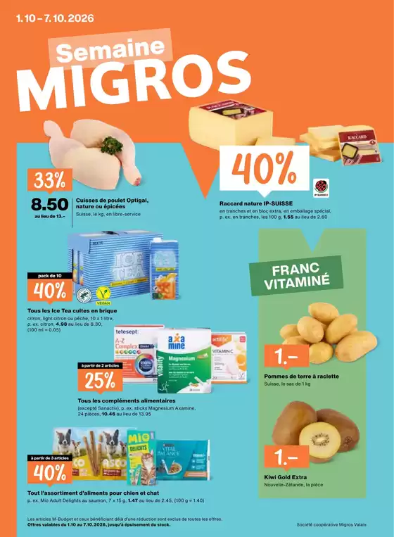 Migros Katalog in Arbon | Migros reklamblad - FR | 2026-10-01T00:00:00.000Z - 2026-10-07T00:00:00.000Z