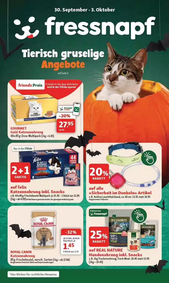 Fressnapf Katalog in Wettingen | Fressnapf reklamblad | 2026-09-22T00:00:00.000Z - 2026-10-03T00:00:00.000Z