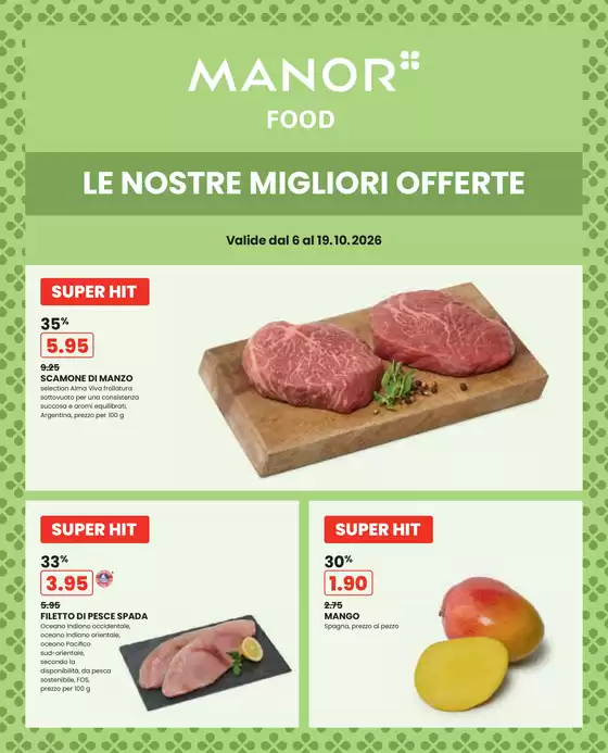 Manor Katalog in Ittigen | Il catalogo attuale - IT | 2026-10-06T00:00:00.000Z - 2026-10-19T00:00:00.000Z