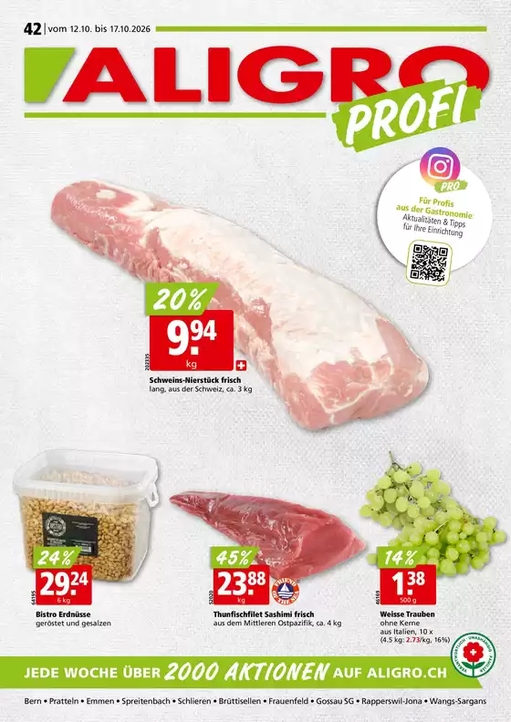 Aligro Katalog | Exklusivi Schnäppchen | 2026-10-12T00:00:00.000Z - 2026-10-17T00:00:00.000Z