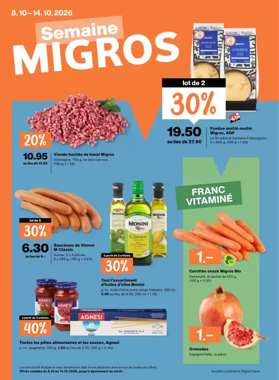 Migros Katalog | Migros reklamblad - DE | 2026-10-08T00:00:00.000Z - 2026-10-14T00:00:00.000Z