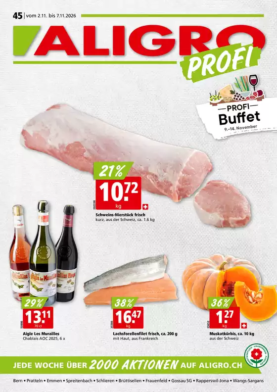 Aligro Katalog in Lugano | Aktuälli Schnäppchen und Ängbot | 2026-11-02T00:00:00.000Z - 2026-11-07T00:00:00.000Z