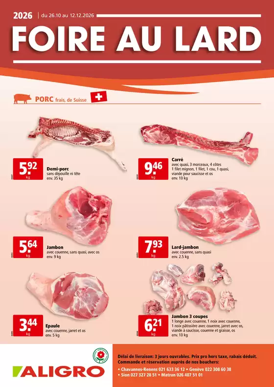 Aligro Katalog in Lugano | Tolles Ängbot für alli Chunde | 2026-10-26T00:00:00.000Z - 2026-12-12T00:00:00.000Z