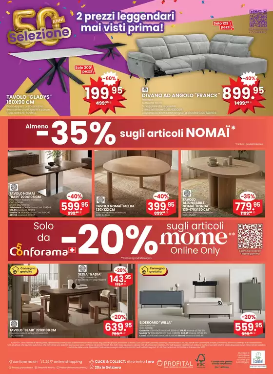 Conforama Katalog in Lugano | Top-Ängbot für Sparfüchse | 2026-10-28T00:00:00.000Z - 2026-11-10T00:00:00.000Z