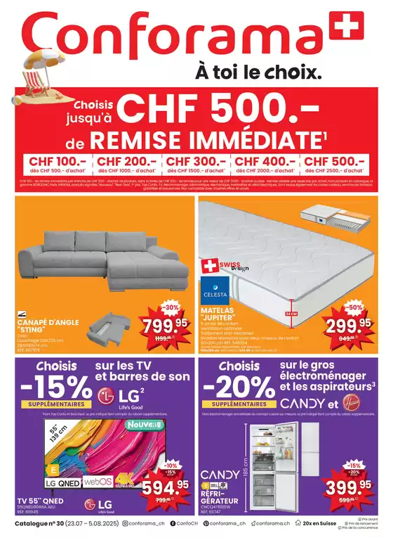 Conforama Katalog | Conforama reklamblad - DE | 2025-07-23T00:00:00.000Z - 2025-08-05T00:00:00.000Z