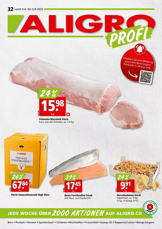 Aligro Katalog | Exklusivi Deals für üsi Chunde | 2025-08-04T00:00:00.000Z - 2025-08-09T00:00:00.000Z