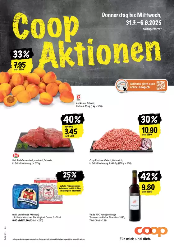 Coop City Katalog in Versoix | Aktuälli Sonderaktione | 2025-07-31T00:00:00.000Z - 2025-08-06T00:00:00.000Z