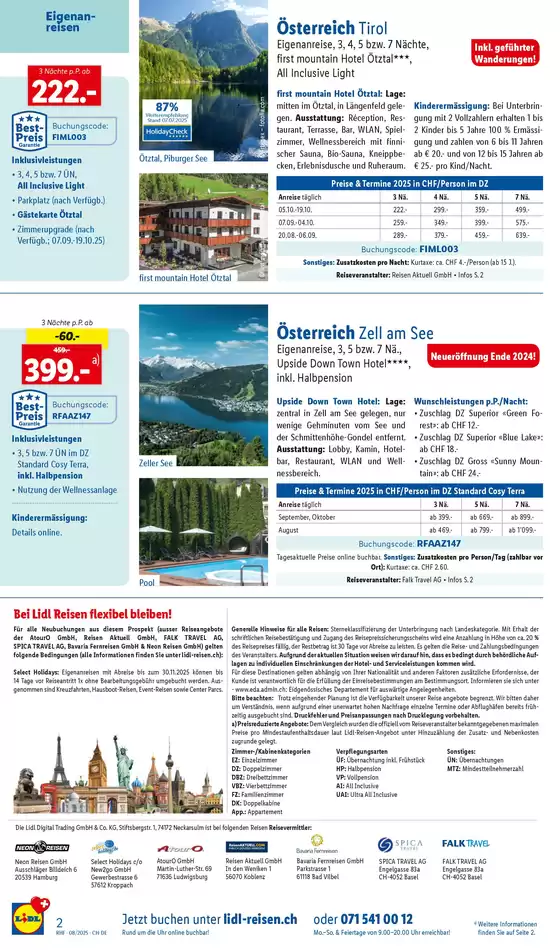 August - Reise-Highlights - DE