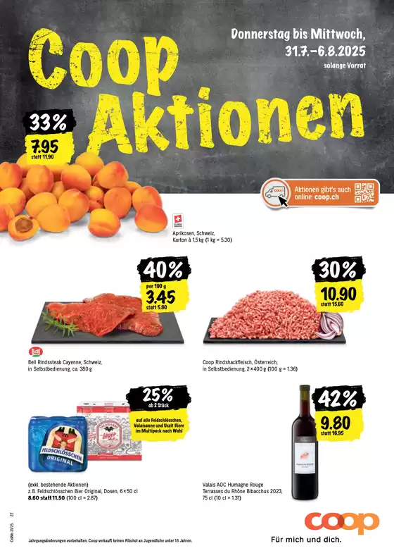 Coop City Katalog in Versoix | Üsi beste Deals für Sie | 2025-07-31T00:00:00.000Z - 2025-08-06T00:00:00.000Z