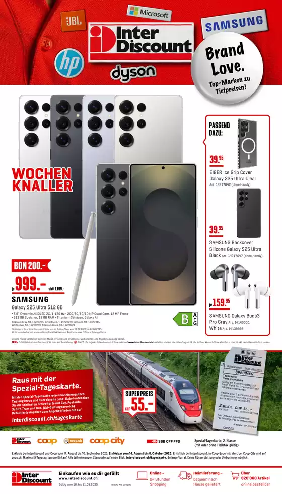 Interdiscount Katalog in Basel | Aktuälli Sonderaktione | 2025-08-18T00:00:00.000Z - 2025-08-31T00:00:00.000Z