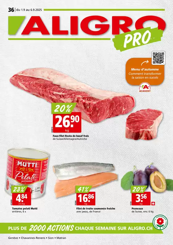 Aligro Katalog in St. Gallen | Actions PRO #36 | 2025-09-01T00:00:00.000Z - 2025-09-06T00:00:00.000Z