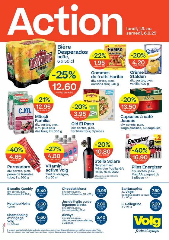 Volg Katalog in Buchs | Exklusivi Deals für üsi Chunde | 2025-09-01T00:00:00.000Z - 2025-09-06T00:00:00.000Z