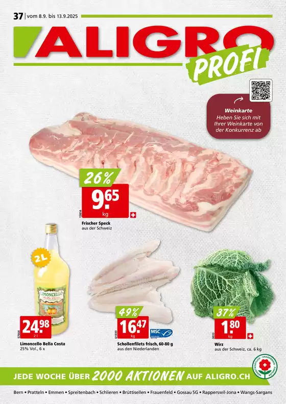 Aligro Katalog in Genève | Top-Ängbot für alli Schnäppchenjäger | 2025-09-08T00:00:00.000Z - 2025-09-13T00:00:00.000Z