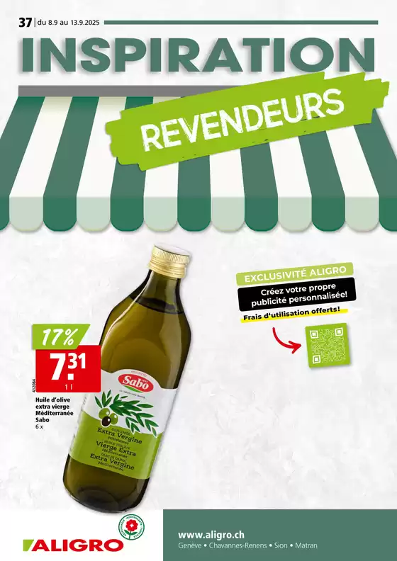 Aligro Katalog in Genève | Aligro reklamblad | 2025-09-08T00:00:00.000Z - 2025-09-13T00:00:00.000Z