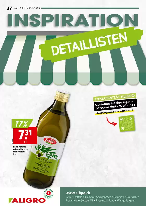 Aligro Katalog in Genève | Tolle Rabatt uf usgwählte Produkt | 2025-09-08T00:00:00.000Z - 2025-09-13T00:00:00.000Z