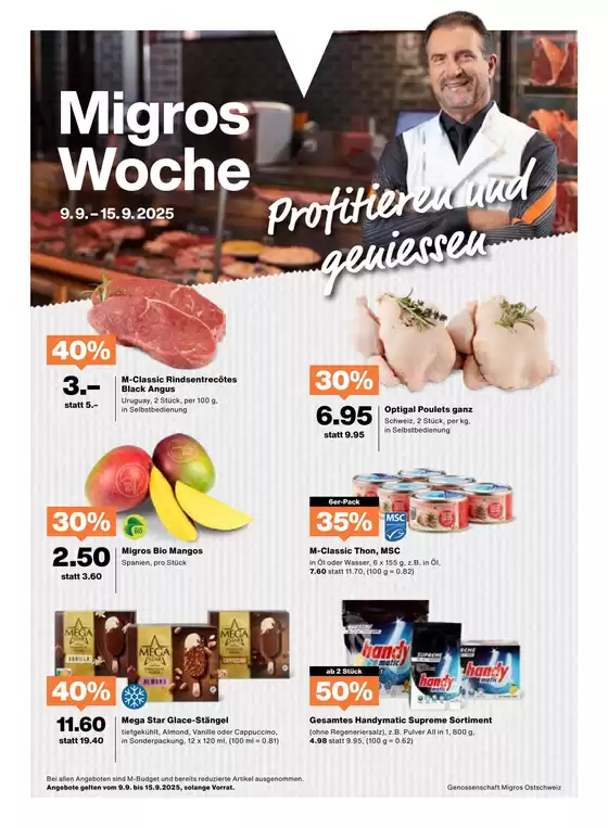 Migros Katalog in Schlieren | Sonderängbot für Sie | 2025-09-12T00:00:00.000Z - 2025-09-26T00:00:00.000Z