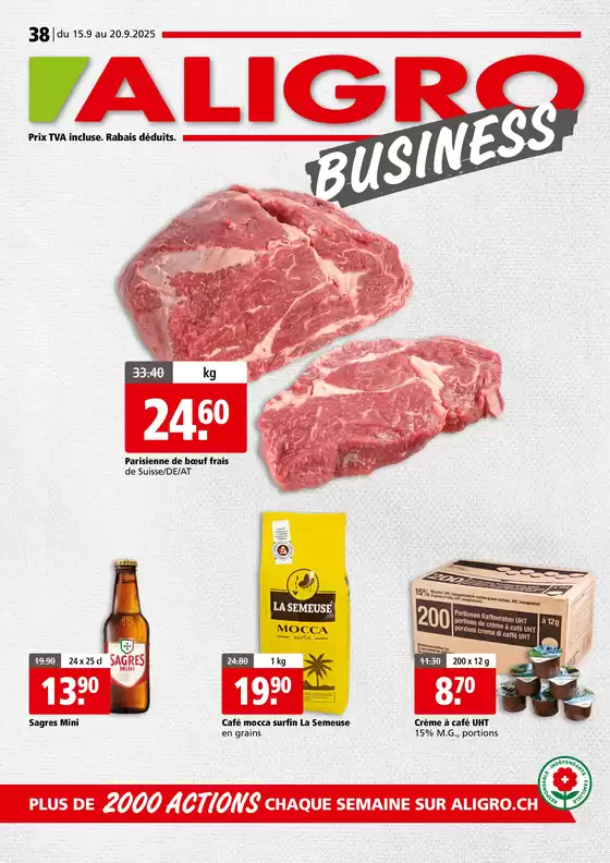 Aligro Katalog in Neuhausen | Actions BUSINESS #38 | 2025-09-15T00:00:00.000Z - 2025-09-20T00:00:00.000Z