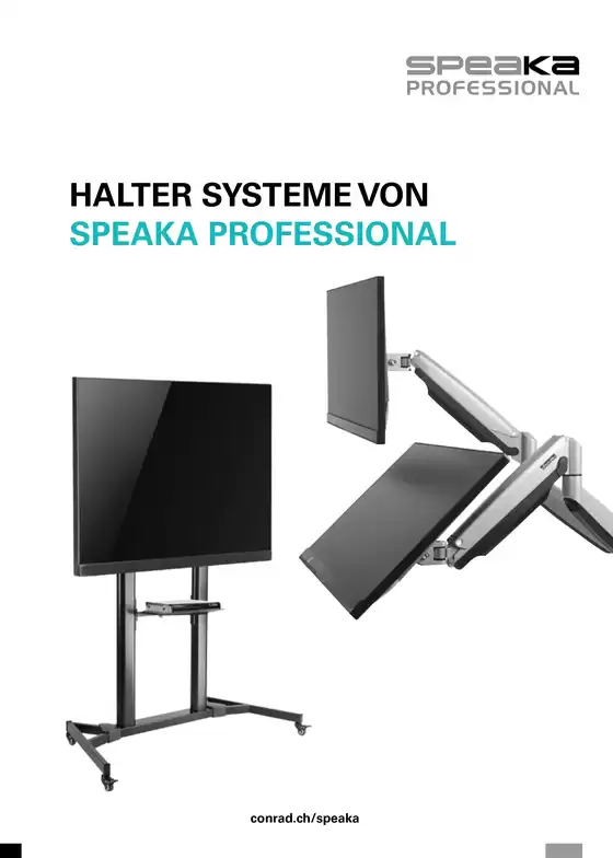 Conrad Katalog in Bülach | Halter Systeme von Speaka Professional → | 2025-10-07T00:00:00.000Z - 2025-10-21T00:00:00.000Z