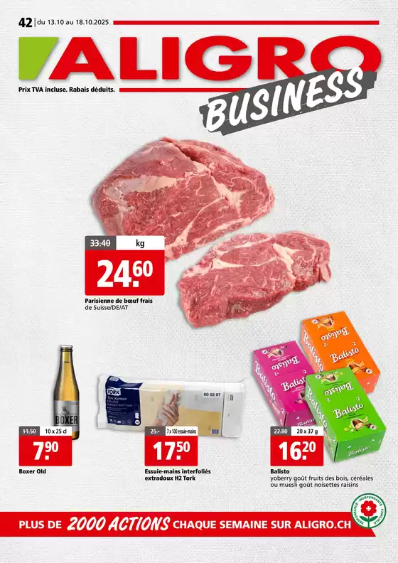 Aligro Katalog in Appenzell | Actions BUSINESS #42 | 2025-10-13T00:00:00.000Z - 2025-10-27T00:00:00.000Z
