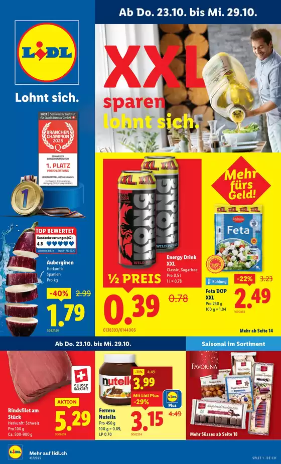 Lidl Katalog in Genève | Tolle Rabatt uf usgwählte Produkt | 2025-10-23T00:00:00.000Z - 2025-10-29T00:00:00.000Z