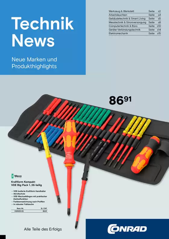 Conrad Katalog in Bern | Katalog zu Technik News | 2025-10-24T00:00:00.000Z - 2025-11-07T00:00:00.000Z