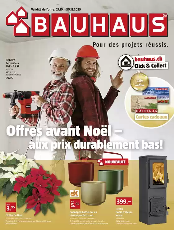 Bauhaus Katalog in Biel (Bienne) | Le nouveau prospectus BAUHAUS est arrivé | 2025-10-27T00:00:00.000Z - 2025-11-10T00:00:00.000Z