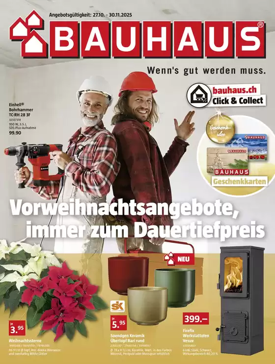 Bauhaus Katalog in Biel (Bienne) | Der neue BAUHAUS Prospekt ist da | 2025-10-27T00:00:00.000Z - 2025-11-10T00:00:00.000Z