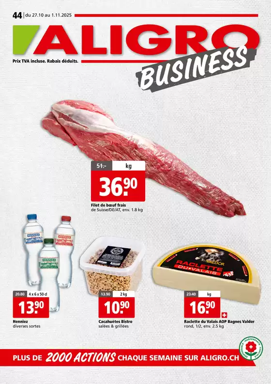 Aligro Katalog in Montreux | Actions BUSINESS #44 | 2025-10-27T00:00:00.000Z - 2025-11-10T00:00:00.000Z