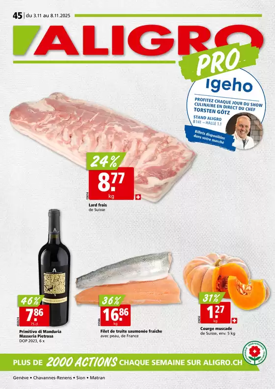 Aligro Katalog in Freienbach | Actions PRO #45 | 2025-10-29T00:00:00.000Z - 2025-11-12T00:00:00.000Z