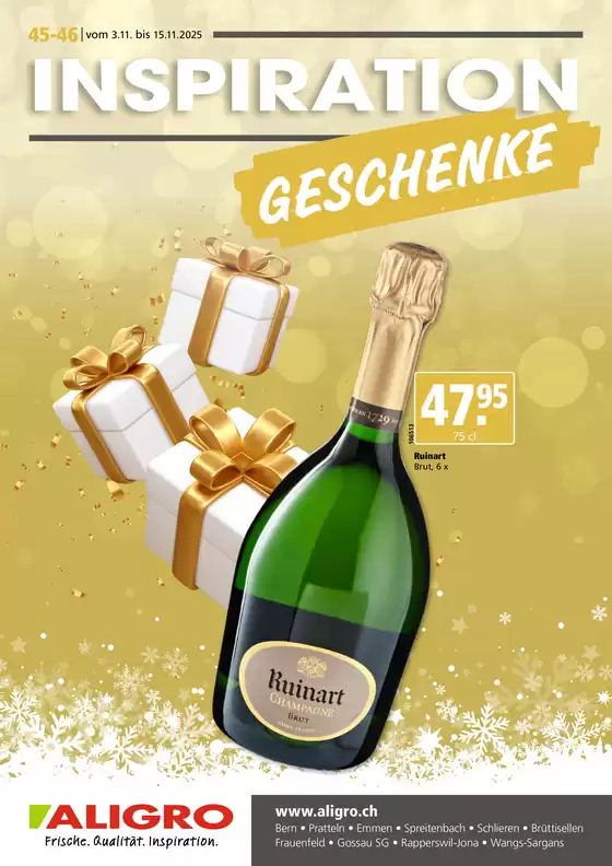 Aligro Katalog in Freienbach | Top-Deals und Rabatt | 2025-10-29T00:00:00.000Z - 2025-11-12T00:00:00.000Z