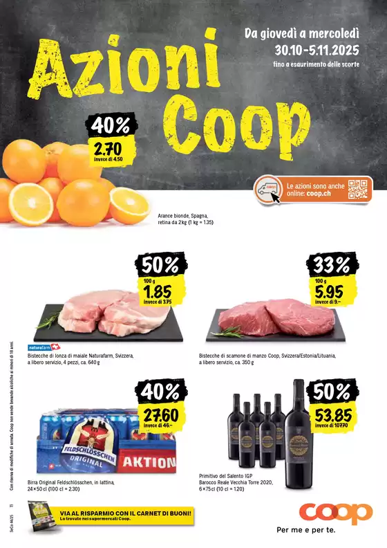 Coop City Katalog in Villars-sur-Glâne | Aktuälli Sonderaktione | 2025-10-30T00:00:00.000Z - 2025-11-05T00:00:00.000Z