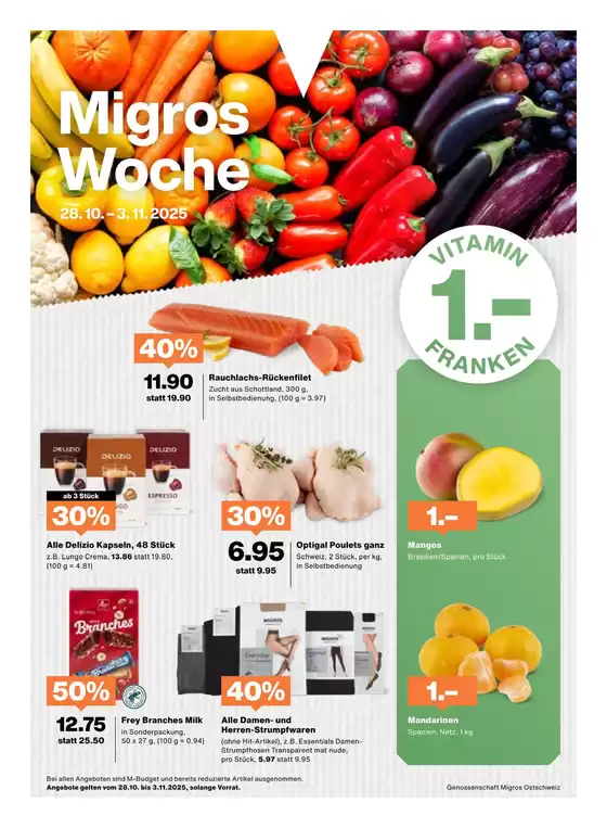 Migros Katalog in Schaffhausen | Tolles Ängbot für alli Chunde | 2025-10-28T00:00:00.000Z - 2025-11-03T00:00:00.000Z