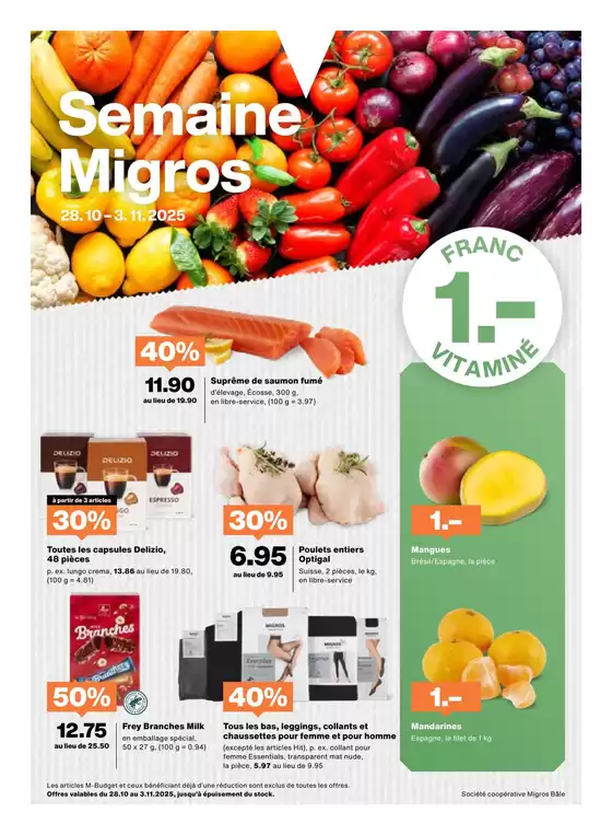 Migros Katalog in Suhr | Rabatt und Aktione | 2025-10-28T00:00:00.000Z - 2025-11-03T00:00:00.000Z